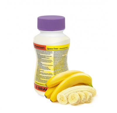 Нутрикомп Дринк Плюс банановый 200 мл. в пластиковой бутылке купить оптом в Улан-Удэ