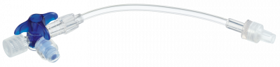 Кран 3-ходовой Дискофикс С с Сэйффлоу 360° синий линия 50 см купить оптом в Улан-Удэ