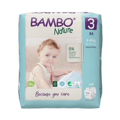Эко-подгузники Bambo Nature 3 (4-8 кг), 28 шт купить оптом в Улан-Удэ